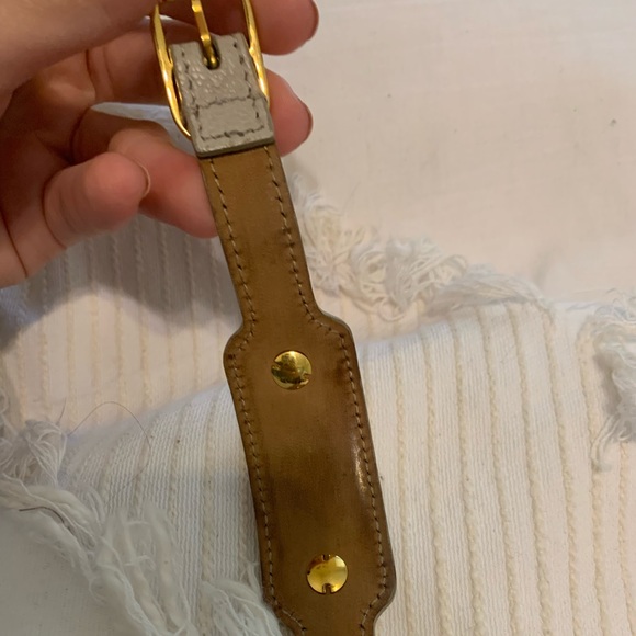 Balenciaga Wrap Leather Bracelet Gold/Grey - Picture 3 of 8